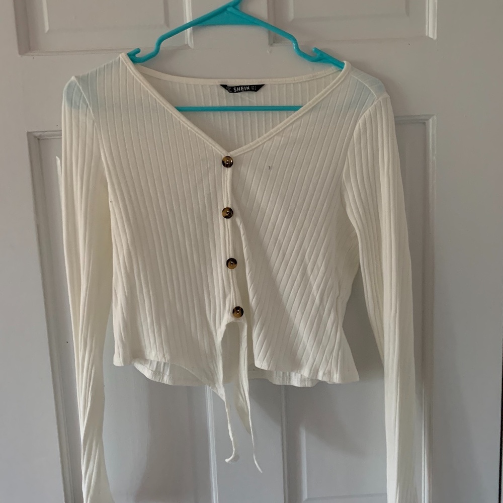 Tie White Crop Top